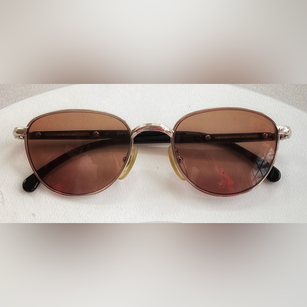 Mont Blanc Sunglasses Silver Black Temples Pre-Owned RX